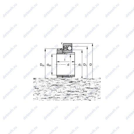 Подшипник 2316-K-M-C3 + H2316 чертеж
