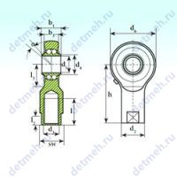 Чертеж подшипника TSF 10 BB-E