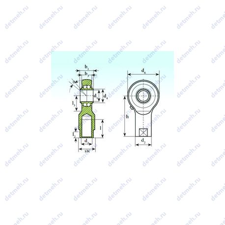 Подшипник TSF 15 BB-E чертеж