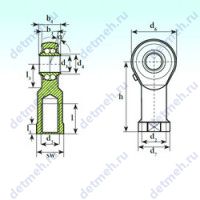 Чертеж подшипника TSF 40 BB