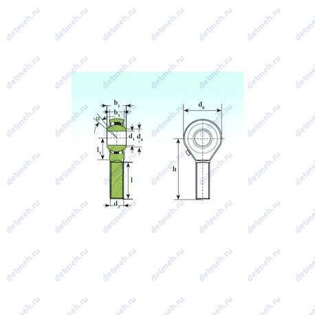 Подшипник TSM 18 BB-O чертеж