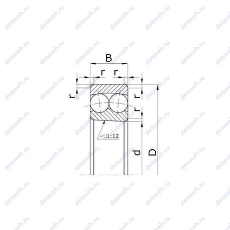 Подшипник 111512 чертеж