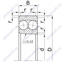 Чертеж подшипника 111620