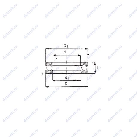 Подшипник 0-17 чертеж