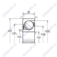 Чертеж подшипника 100TAC03CMC