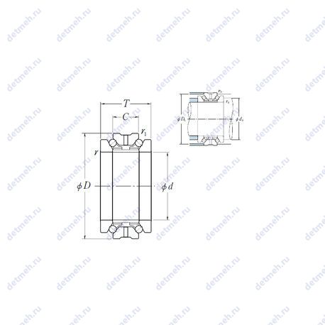 Подшипник BSDU 220 DD чертеж