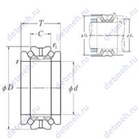 Чертеж подшипника 110TAC20X+L