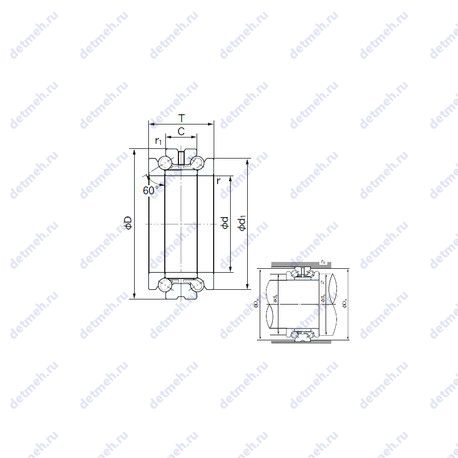 Подшипник 110TAD20 чертеж