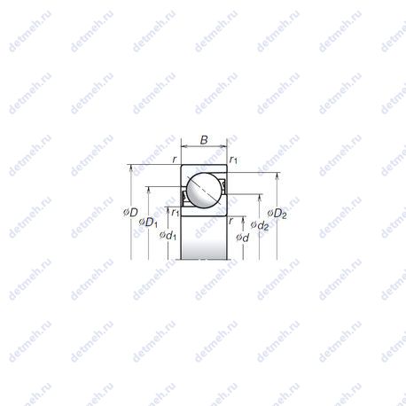 Подшипник 120TAC03CMC чертеж