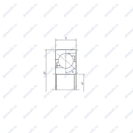 Подшипник 120TAF03 чертеж