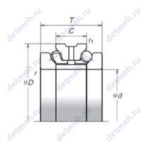 Чертеж подшипника 150TAC20D+L