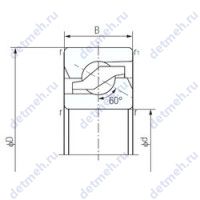 Чертеж подшипника 15TAB04