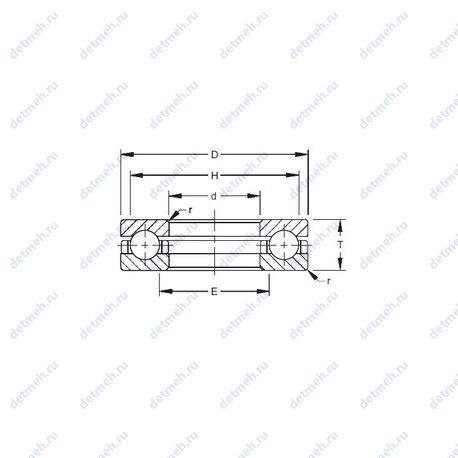 Подшипник 160TVB640 чертеж