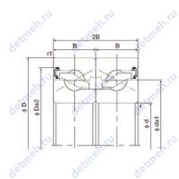 Чертеж подшипника 17TAB04DB-2NK