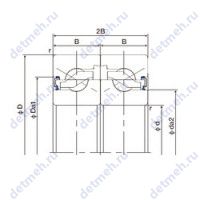 Чертеж подшипника 17TAB04DF-2LR