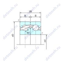 Чертеж подшипника 17TAB04DF