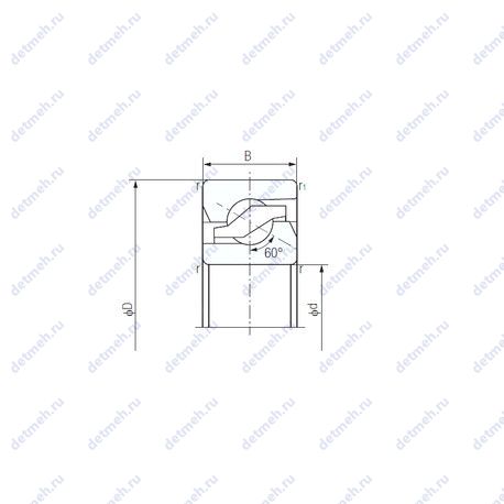 Подшипник 17TAB04 чертеж