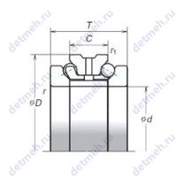 Чертеж подшипника 220TAC29D+L