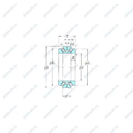 Подшипник 234716B чертеж