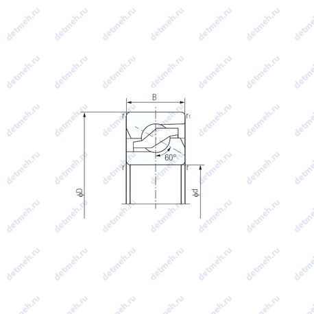 Подшипник 25TAB06 чертеж