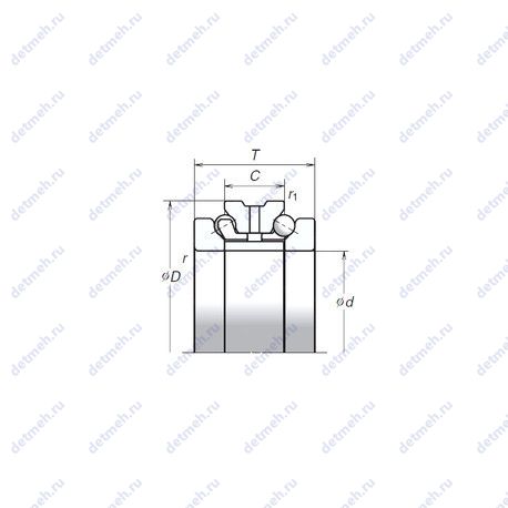 Подшипник 260TAC29D+L чертеж