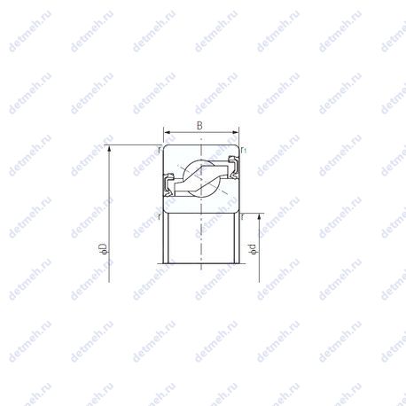 Подшипник 30TAB06-2LR чертеж