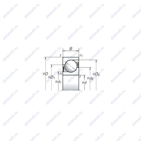 Подшипник 50TAC03AT85 чертеж