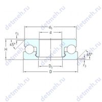 Чертеж подшипника 51101 V/HR11T1