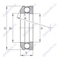 Чертеж подшипника 52X12