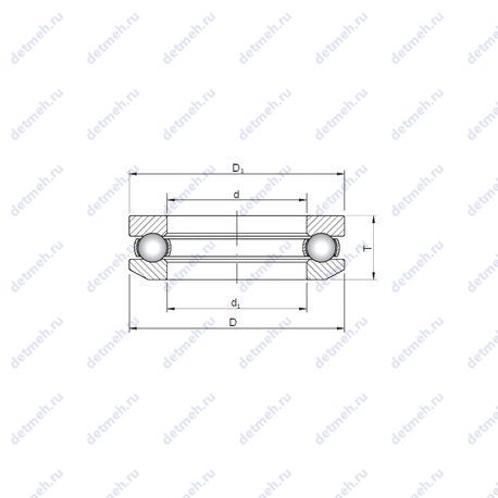 Подшипник 53234 чертеж