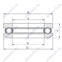 Чертеж подшипника 53414