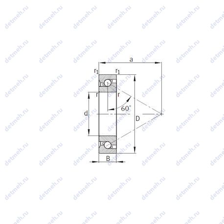 Подшипник 7602060-TVP чертеж