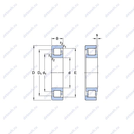 Подшипник BC1B 322416/HA1 чертеж