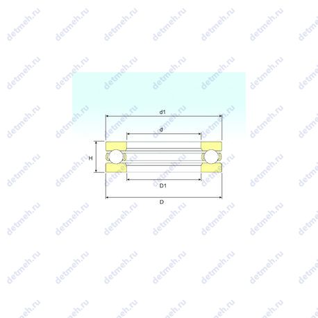 Подшипник BD1B 351890 A чертеж