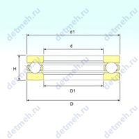 Чертеж подшипника BD1B 351890 A