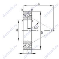 Чертеж подшипника BSB045075-T