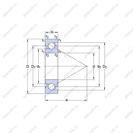 Подшипник BSD 2047 C чертеж