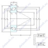 Чертеж подшипника BSD 2562 CG