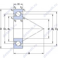 Чертеж подшипника BSD 55100 C