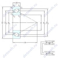 Чертеж подшипника BSD 60120 CG