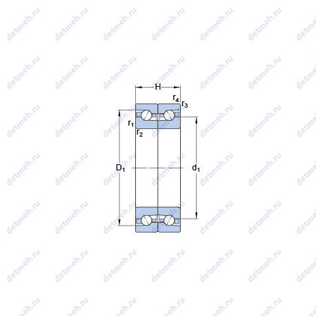 Подшипник BTM 60 ATN9/HCP4CDB чертеж