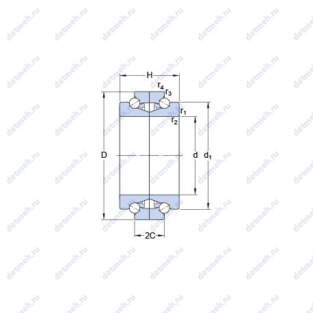 Подшипник BTW 110 CTN9/SP чертеж