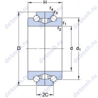 Чертеж подшипника BTW 110 CTN9/SP