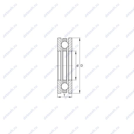 Подшипник DL70 чертеж