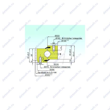 Подшипник EB1.20.0224.200-1STTN чертеж