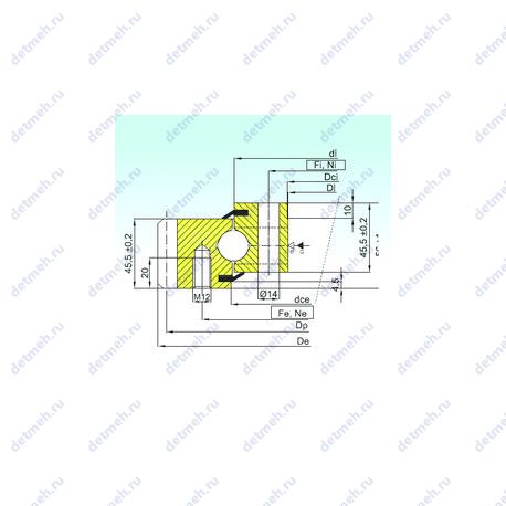 Подшипник EB1.20.0314.201-2STPN чертеж