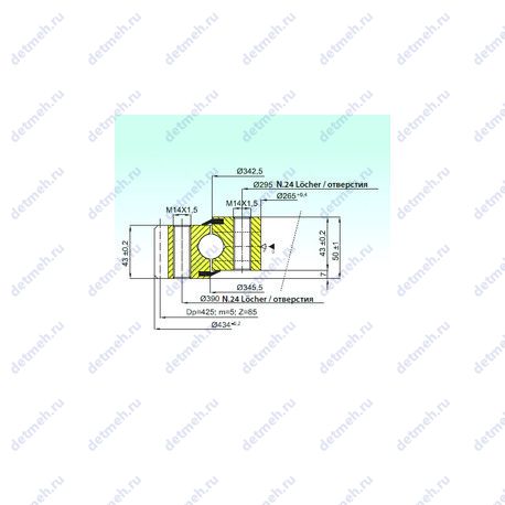 Подшипник EB1.20.0344.200-1STTN чертеж