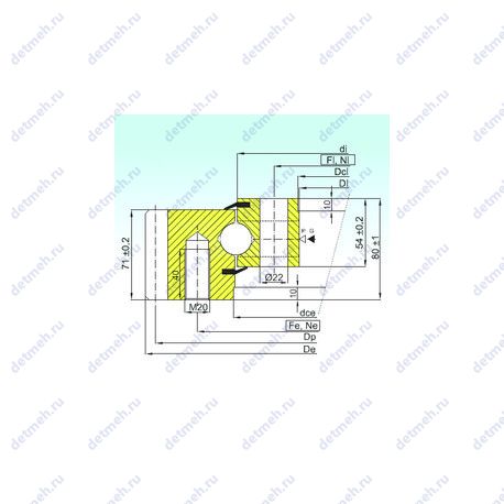 Подшипник EB1.25.0455.201-2STPN чертеж