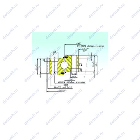 Подшипник EB1.25.0475.202-1SPPN чертеж