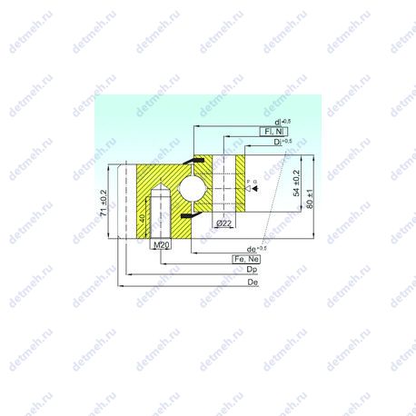 Подшипник EB1.25.0855.200-1STPN чертеж